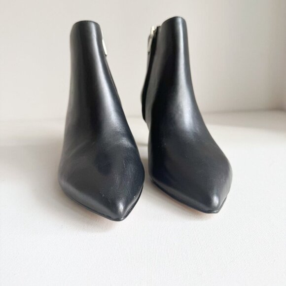 Sam Edelman Anthropologie Black Leather Kitten Heel Booties - Picture 3 of 9